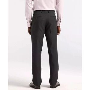 Perry Ellis Men's Modern-Fit Stretch Dress Pants Black Plaid 36W‎ 32L